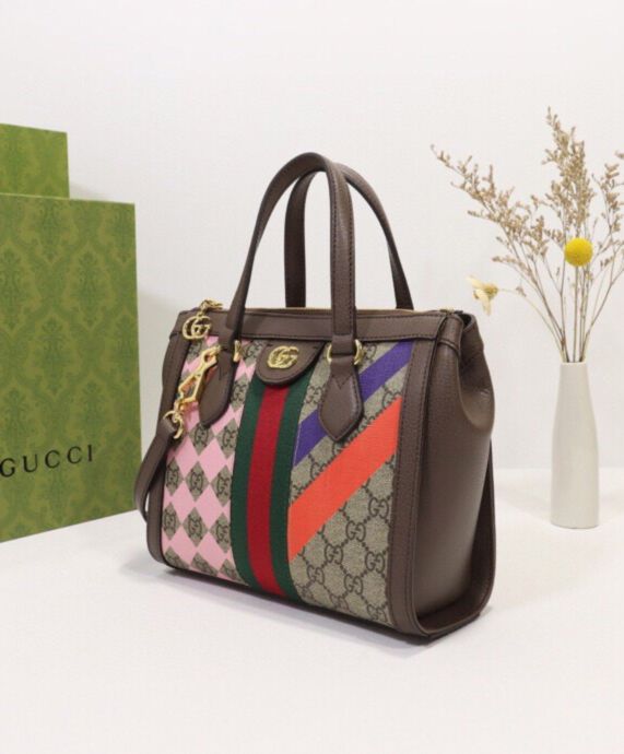 Gucci Ophidia Small Tote Bag 547551 Dark Coffee