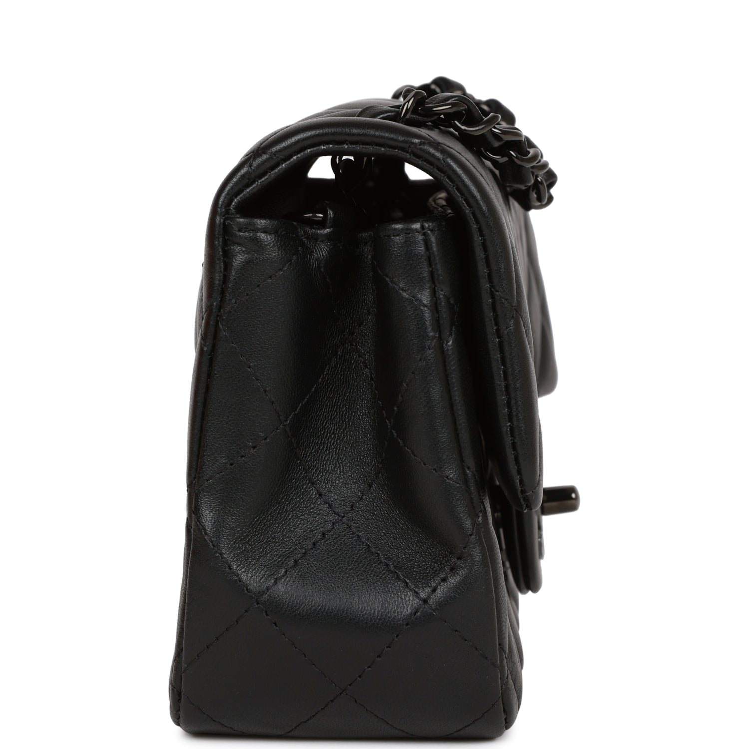 Chanel Mini Rectangular Flap Bag SO Black Lambskin Black Hardware for MR