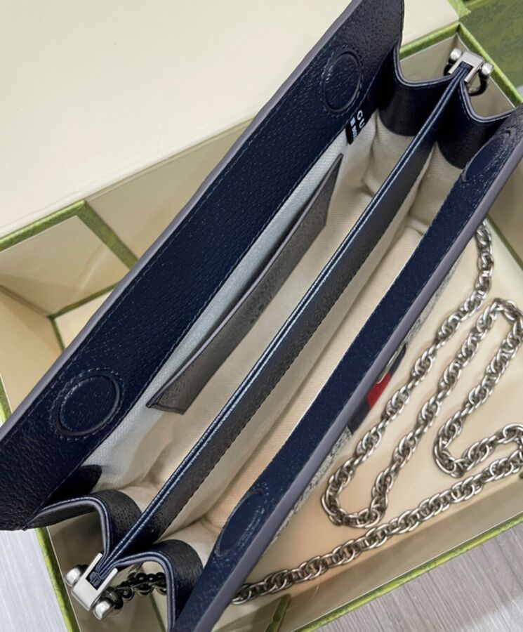 Gucci Ophidia GG Small Shoulder Bag 503877 Dark Blue