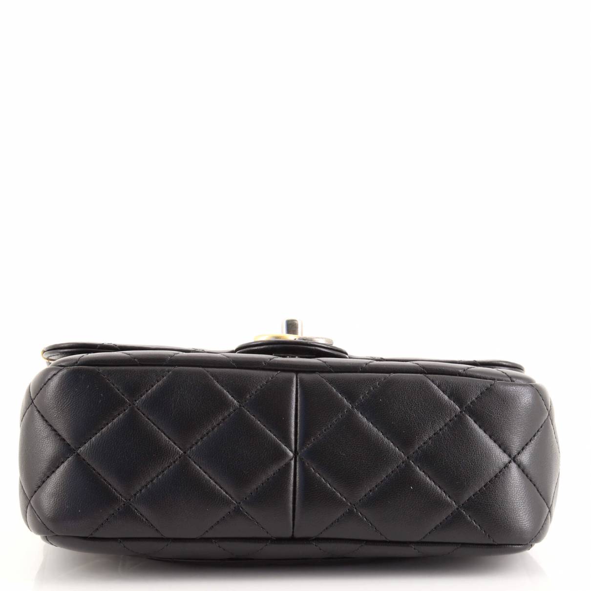 Chanel Black Small Flap Bag Embellished Glass Pearls