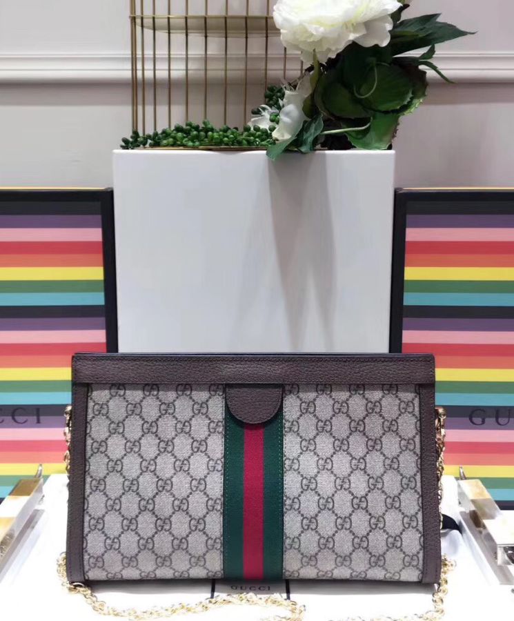 Gucci Ophidia GG medium shoulder bag 503876 Dark Coffee