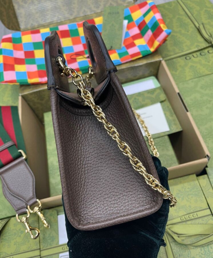 Gucci Ophidia Small Tote With Web 693724 Dark Blue