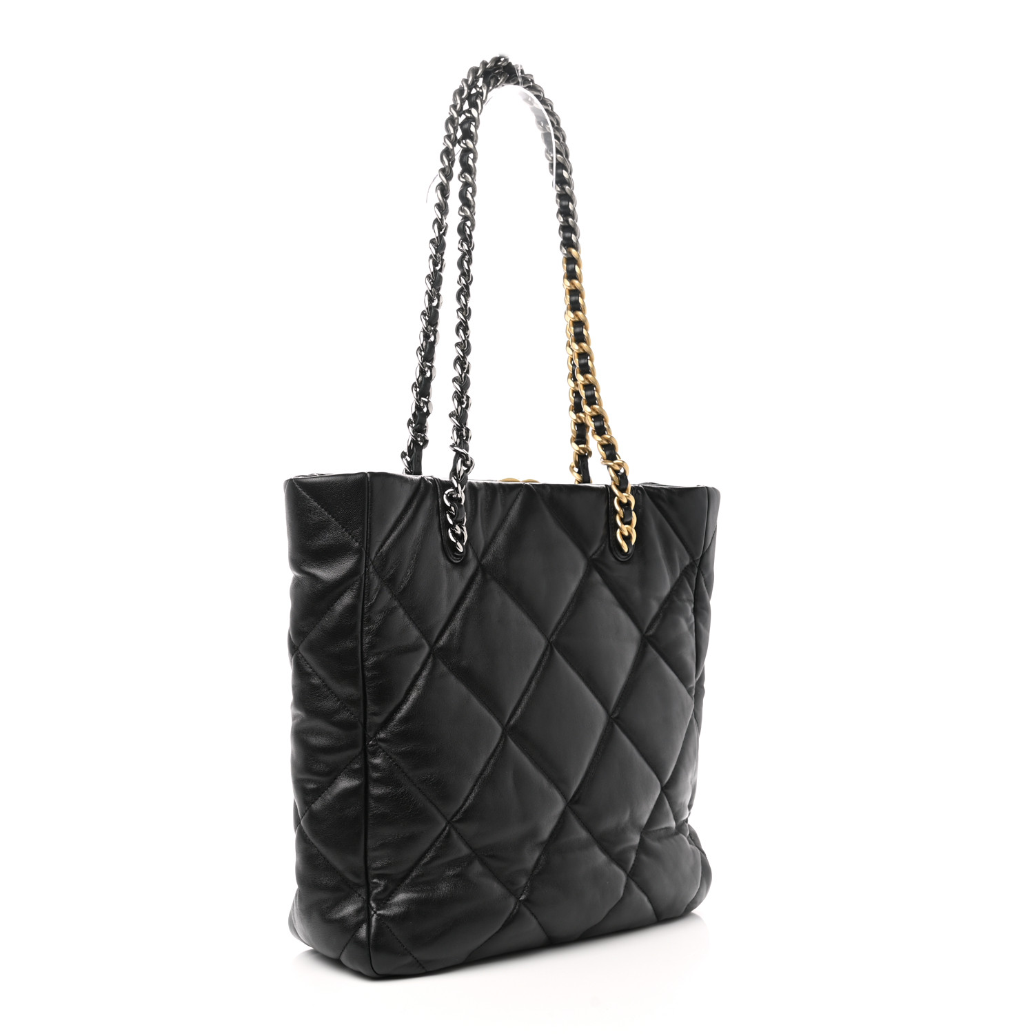 CHANEL 22B 19 BAG Tote black gold