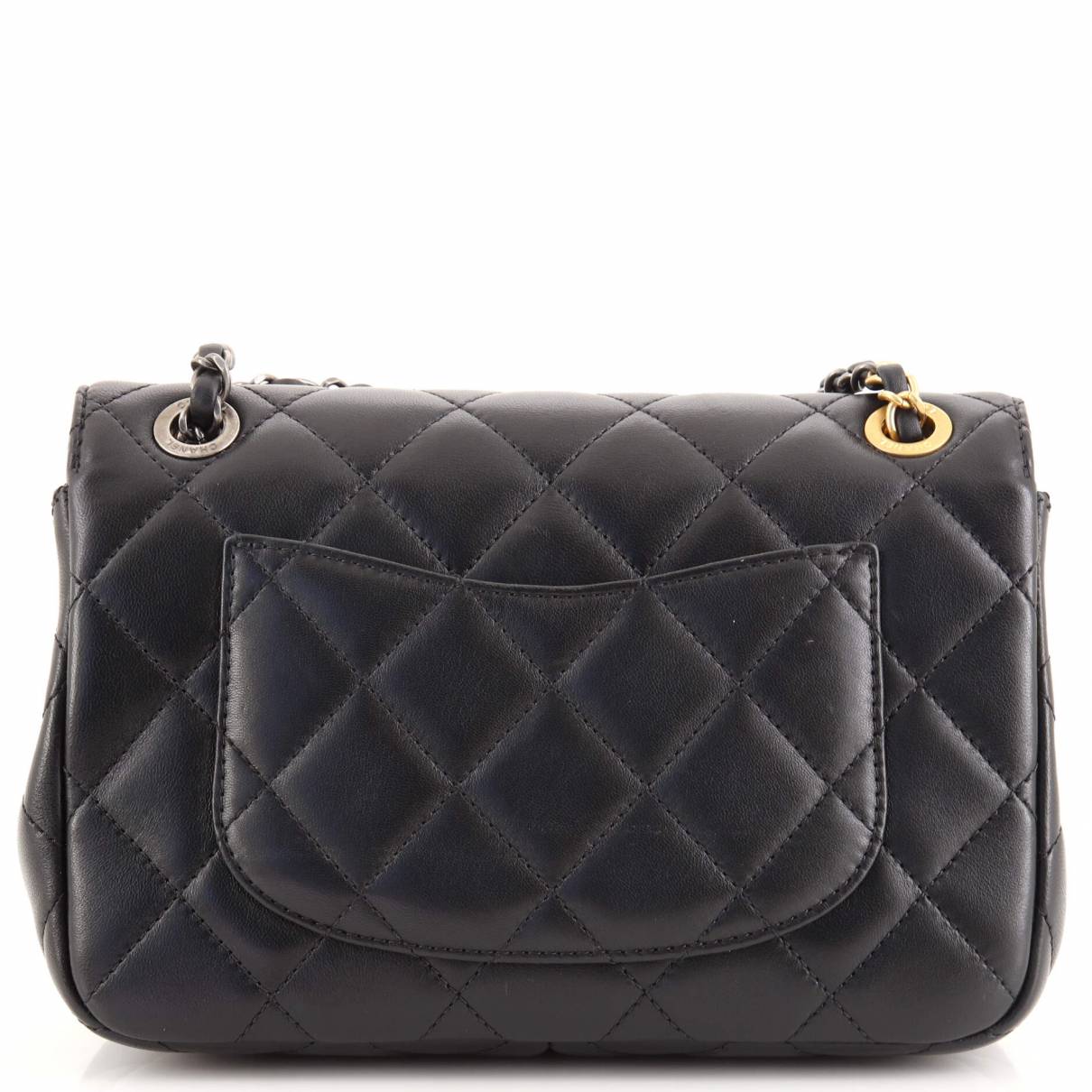 Chanel Black Small Flap Bag Embellished Glass Pearls