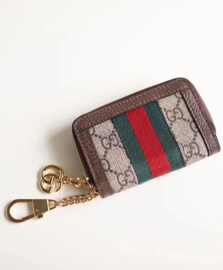 Gucci Ophidia GG key case 523157 Dark Coffee
