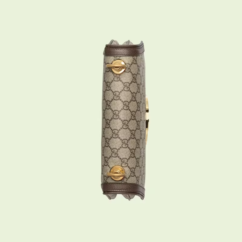 Gucci Medium Shoulder Bag With Round Interlocking G 699210 Dark Coffee