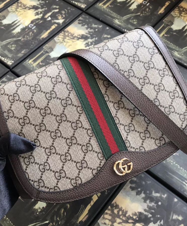 Gucci Ophidia GG small shoulder bag 601044 Dark Coffee