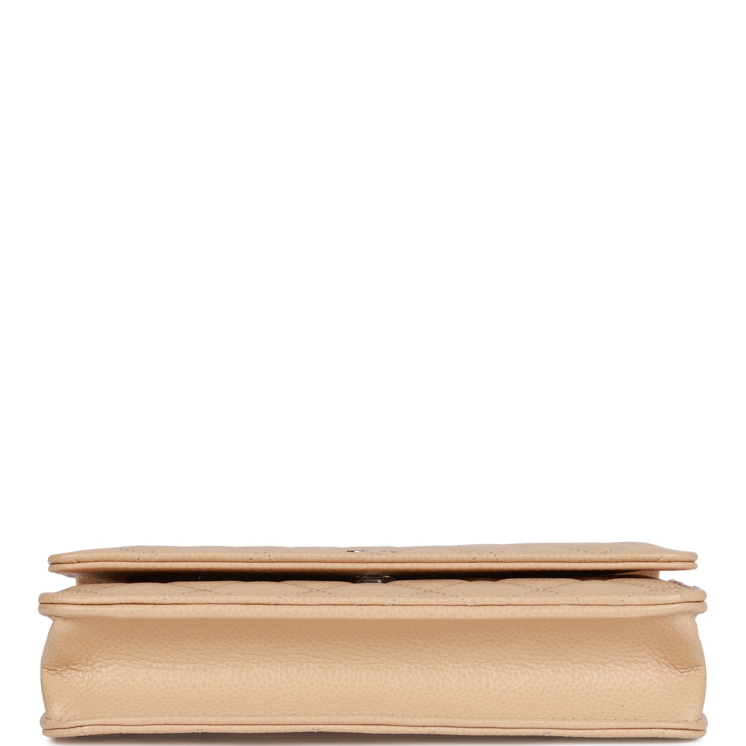 Chanel Wallet on Chain WOC Beige Caviar Silver Hardware