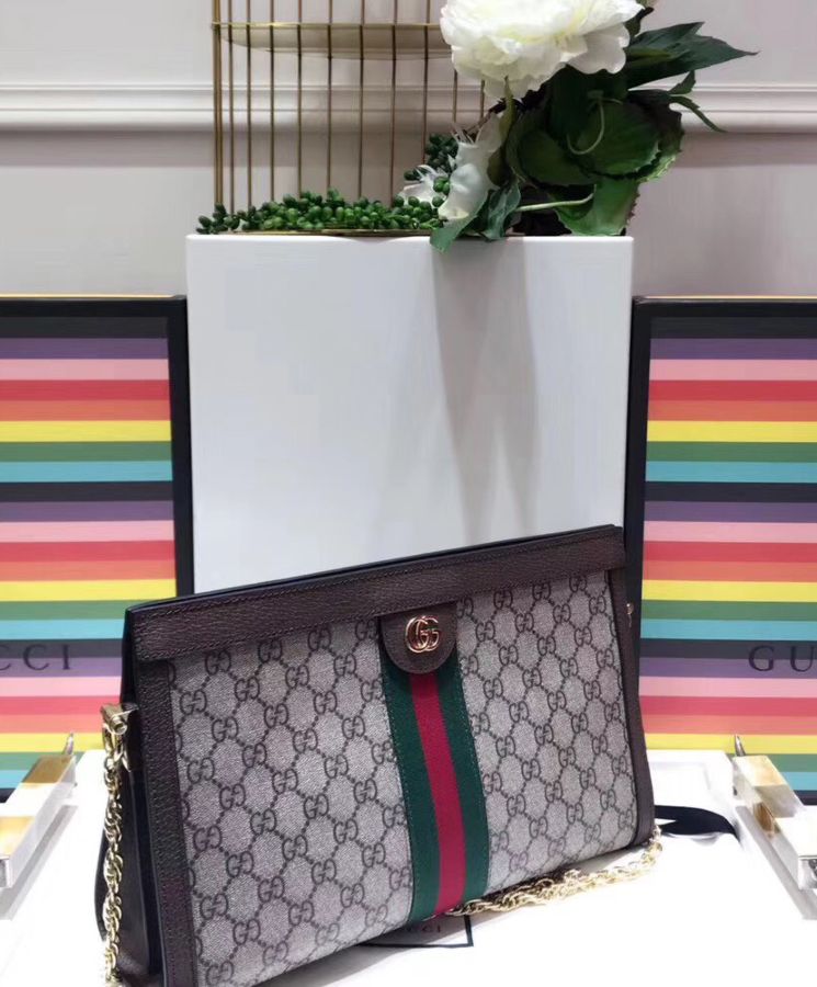 Gucci Ophidia GG medium shoulder bag 503876 Dark Coffee