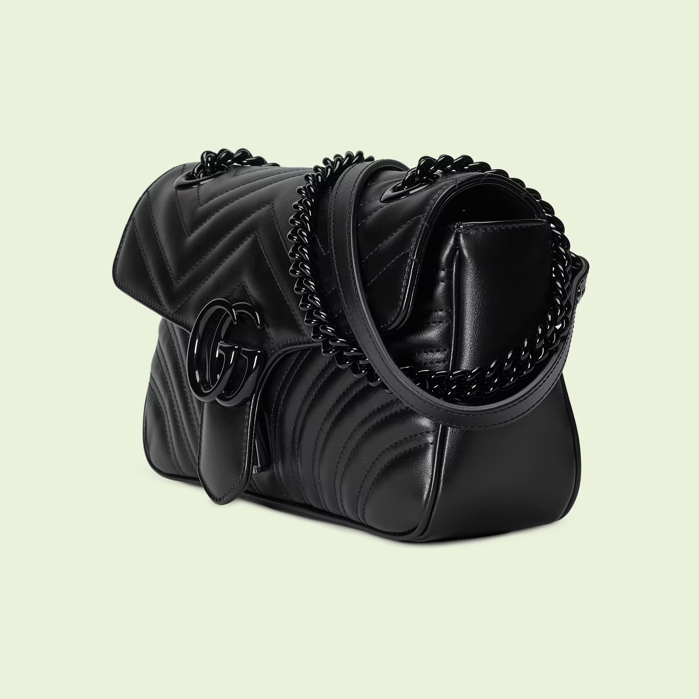Gucci Marmont small shoulder bag - Black Leather