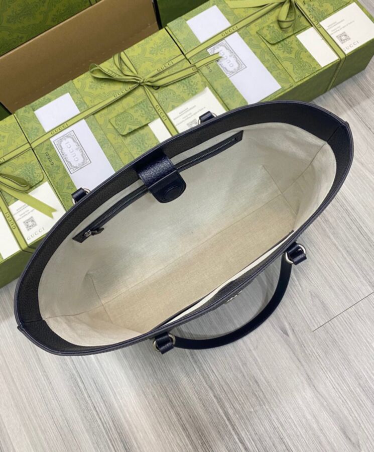 Gucci Ophidia Medium GG Tote 631685 Dark Blue