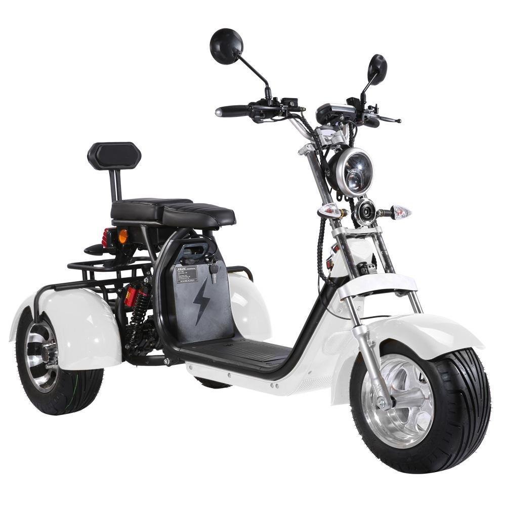 3 Wheels Adult Electric Scooter Electric Motorcycle With Passenger Seat
