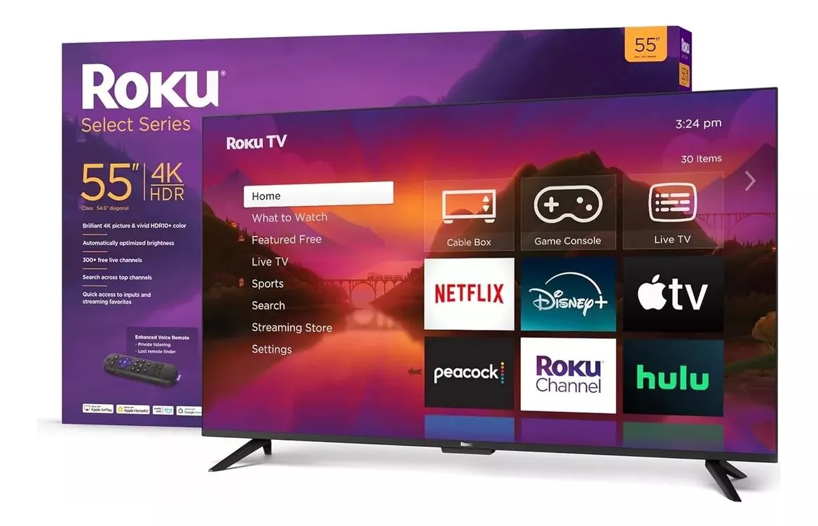 Smart Tv Roku 55 Pulgadas Led 4k Hdr 10 Class Select