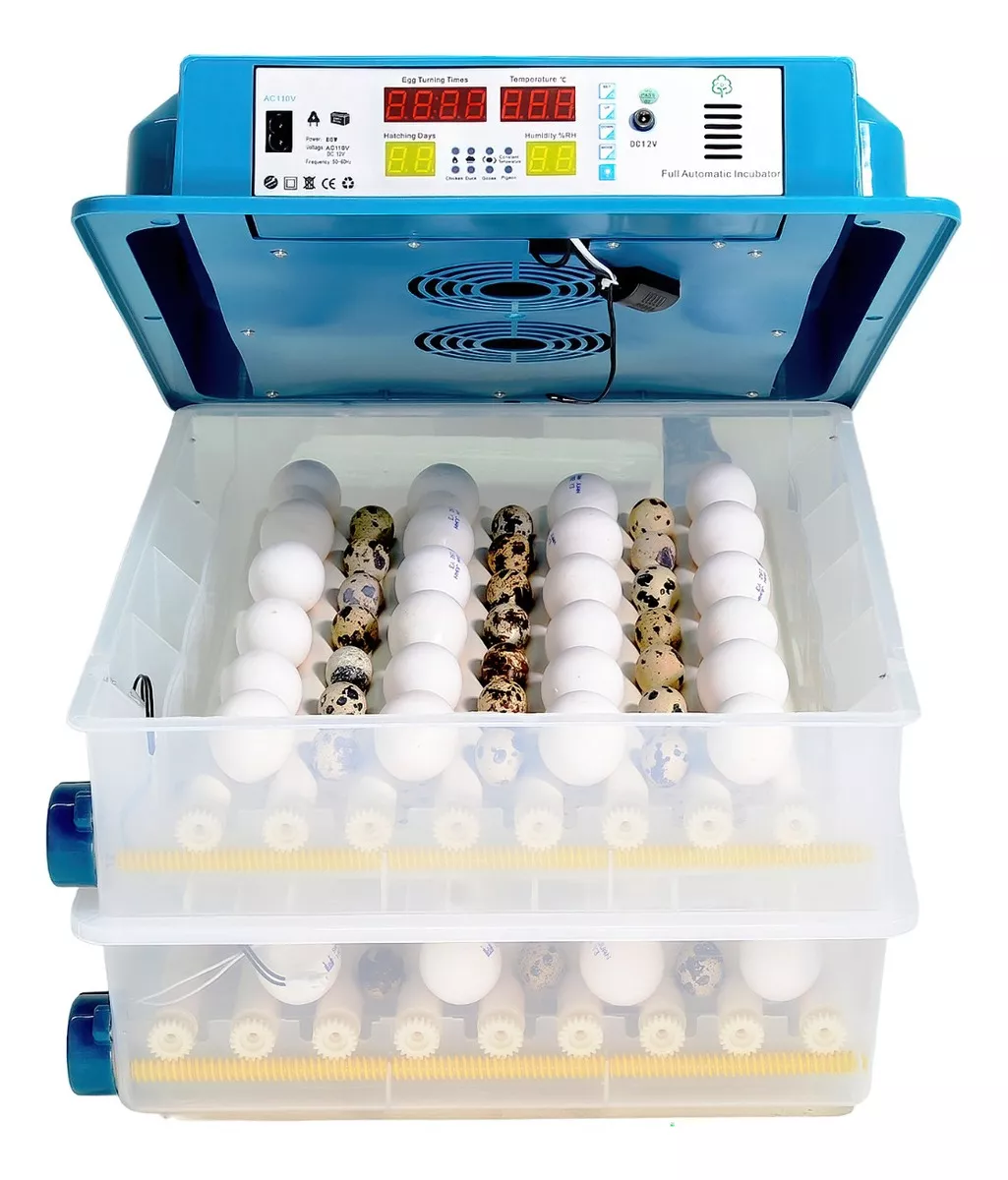 Incubadora Automatica 120 Huevos Aves Pollos + Ovoscopio
