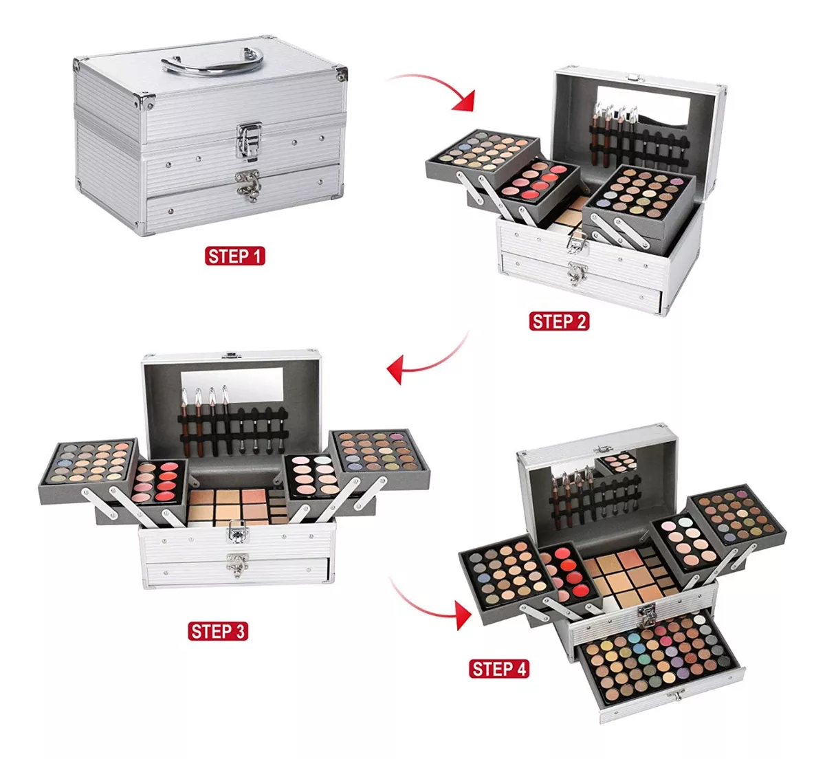 Miss Rose 190 - Kit De Maquillaje Para Maquillaje, Paleta De