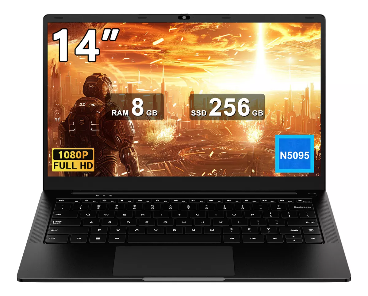 Laptop 14 Win11 N5095 8 Gb Ram 256 Gb Ssd 1080p+ratón