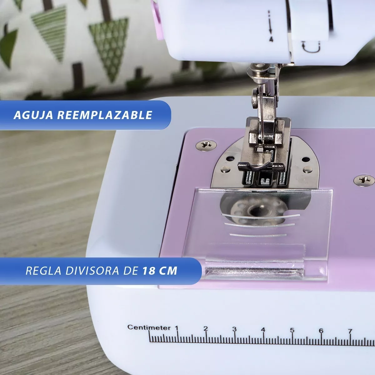 Maquina De Coser Portatil Eléctrica Con Kit De Costura Color Blanco