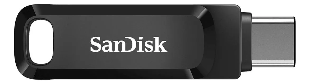 Memoria USB SanDisk Ultra Dual Drive Go 07896001007024 128GB 3.2 Gen 1 negro y plateado