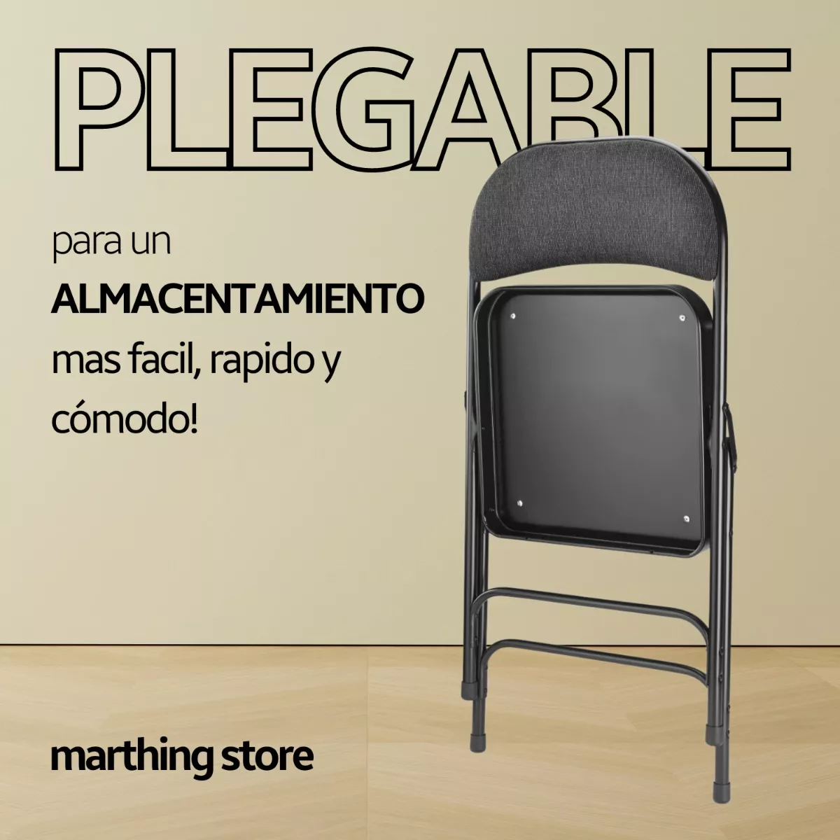 Pack 10 Silla Plegable Acojinada Metalica Uso Rudo Acolchnad