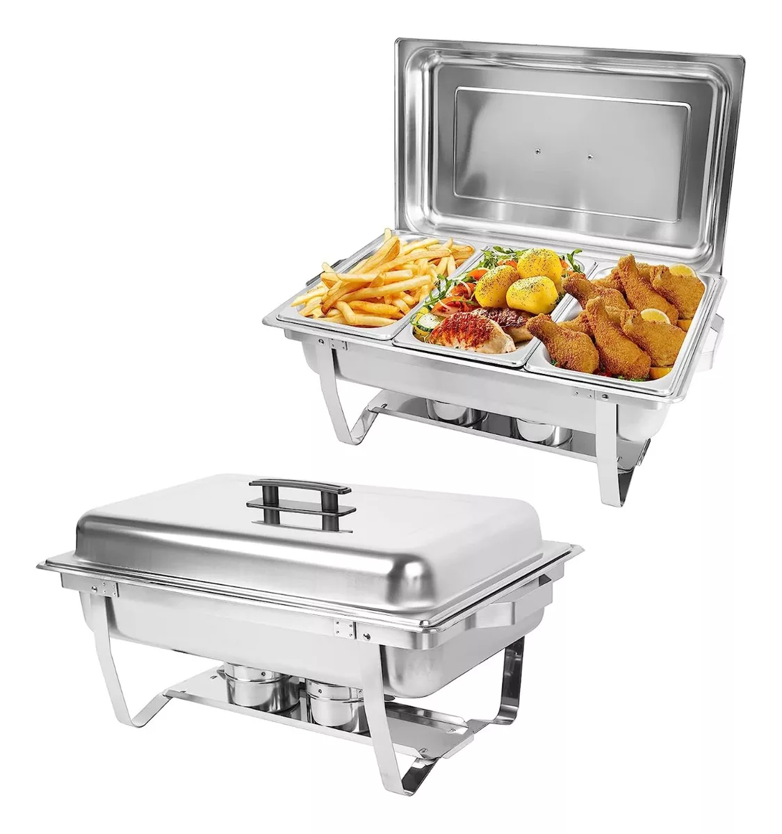 Servidores De Estufa De Buffet Plegables Con 3 Insertos
