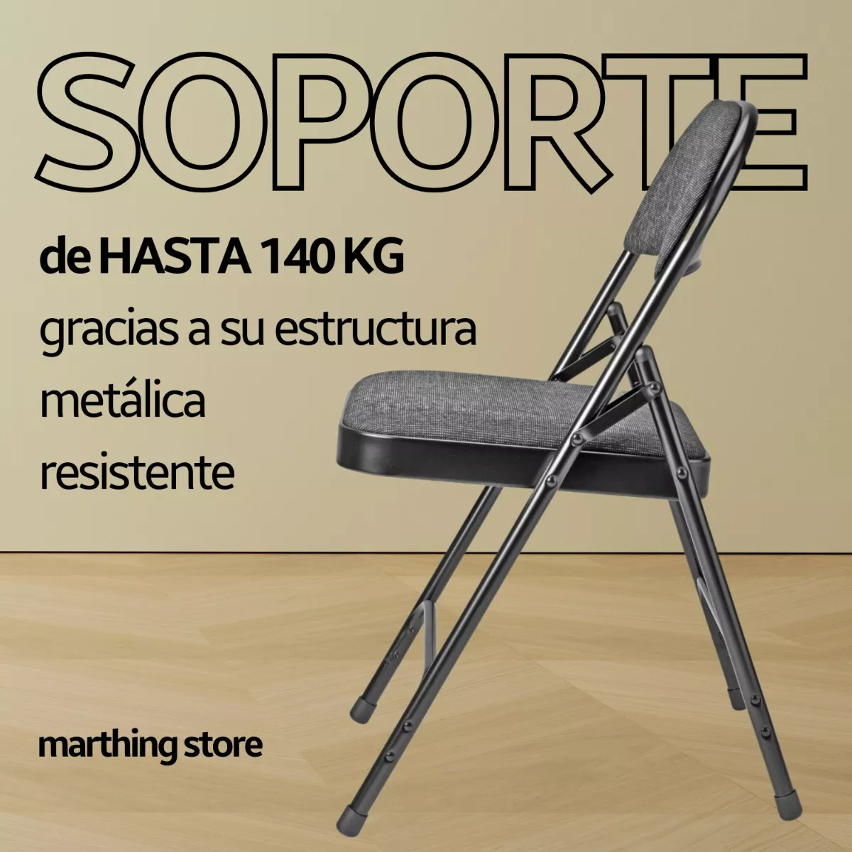 Pack 10 Silla Plegable Acojinada Metalica Uso Rudo Acolchnad