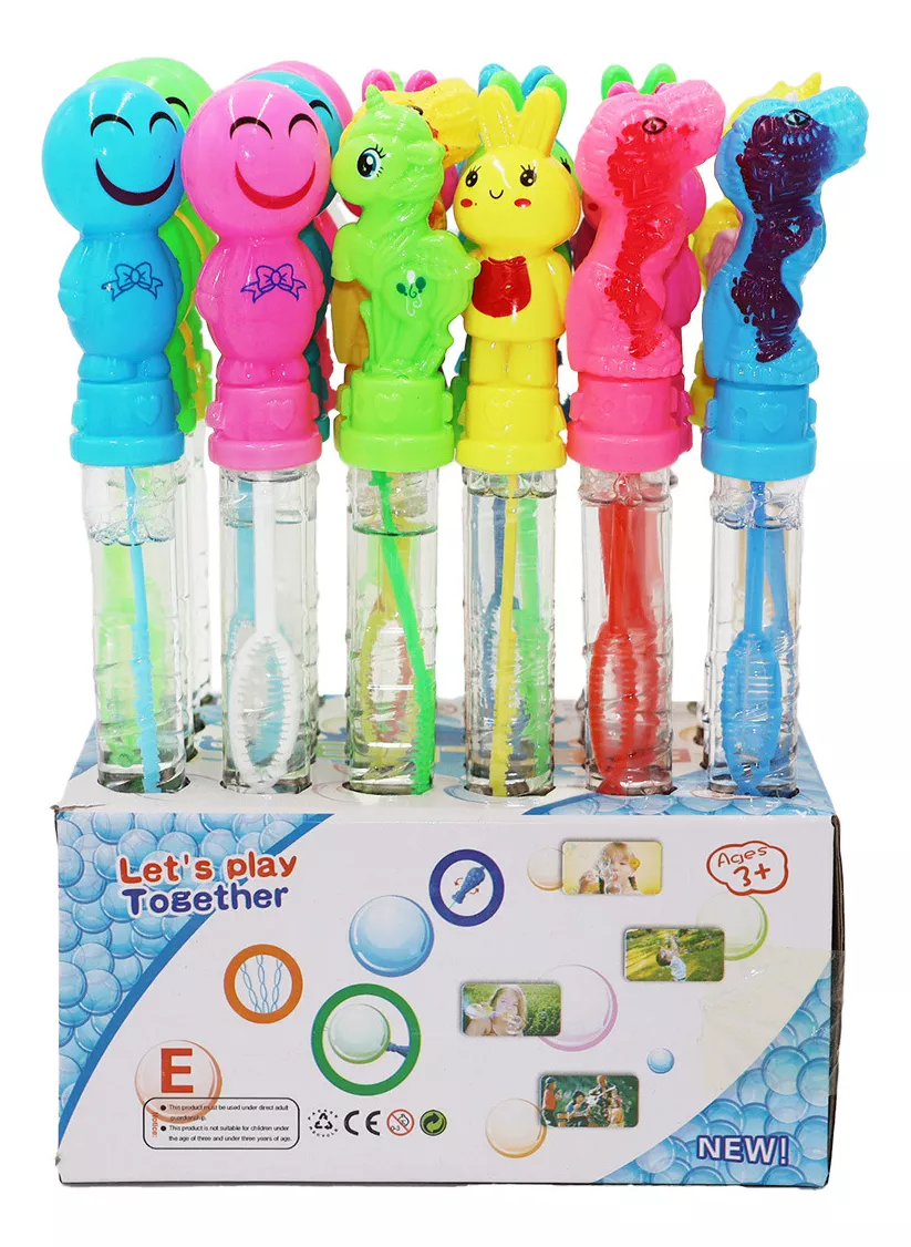 30 Burbujas Burbujero Color Niño Juguete Jabon Mayoreo