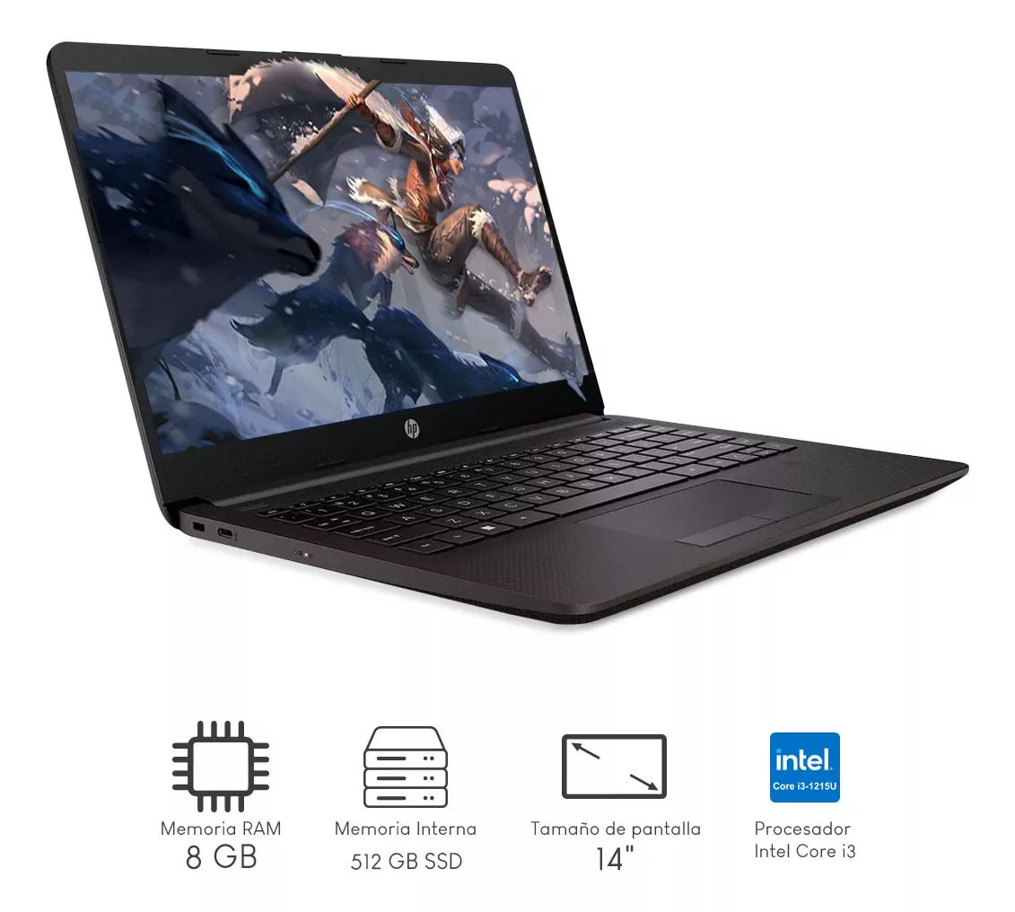 Laptop Hp Notebook 240 G9 Intel Ci3 8gb 512gb + Impresora Hp