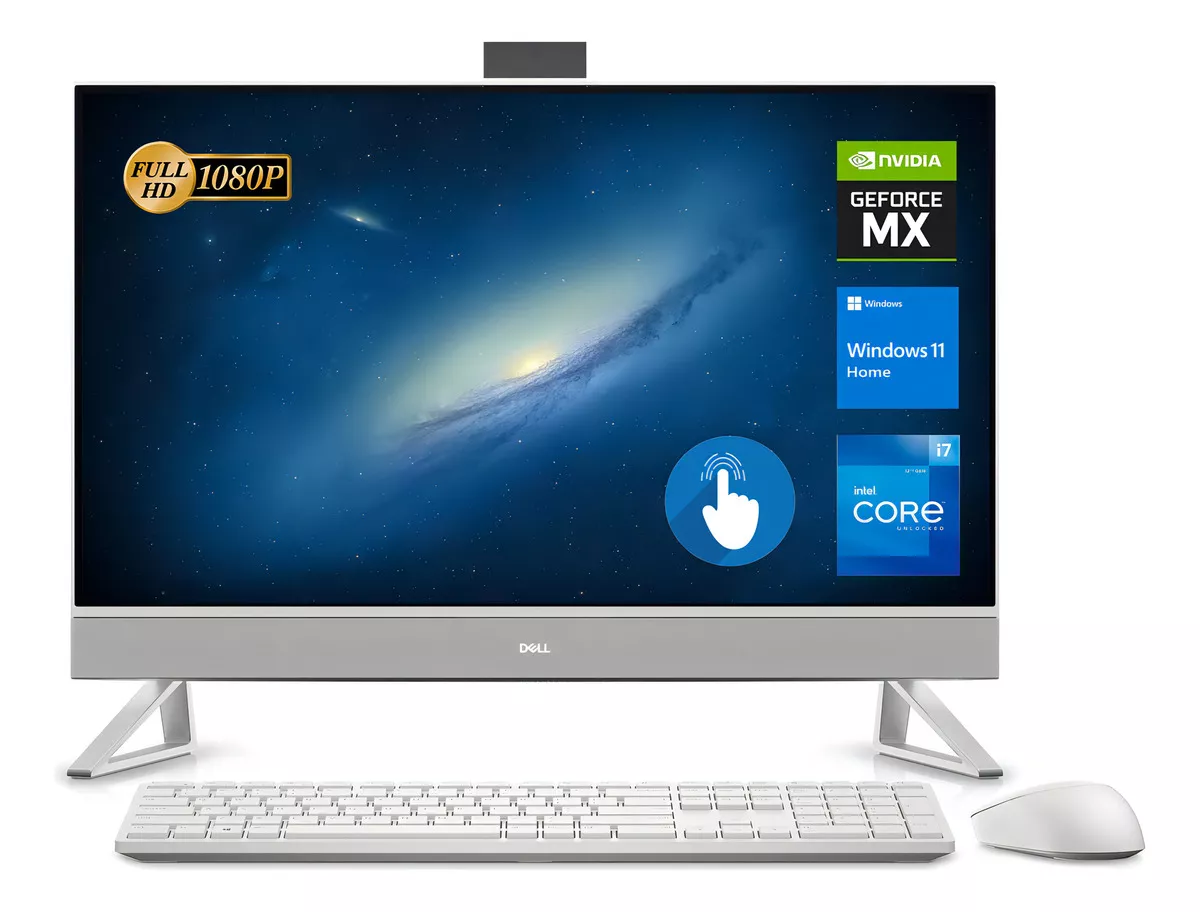 Computadora Dell Inspiron 7700 Aio, Pantalla Táctil Fhd De 27 Pulgadas, Procesador Intel Core I7-1255u De 12.ª Generación, Geforce Mx550, 64 Gb De Ram, Ssd De 2 Tb, Cámara Web, Hdmi, Rj45, Wi-fi 6