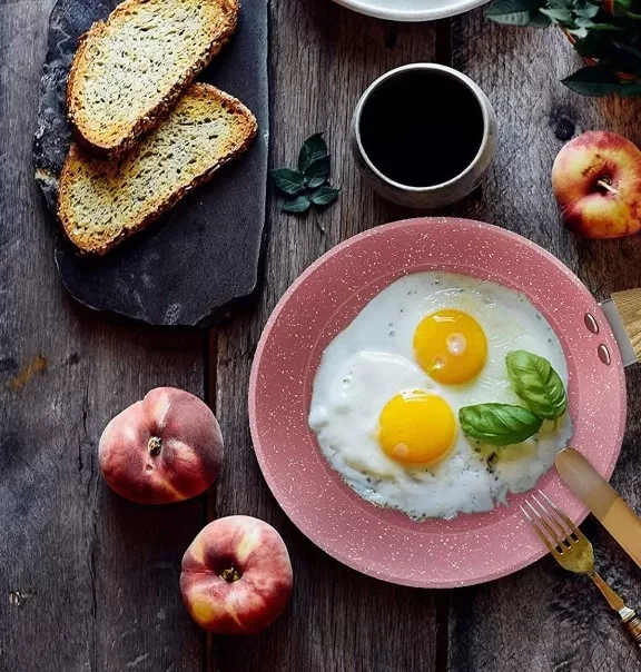 Juego De 3 Sartenes Antiadherentes De Mármol,sarten Cocina