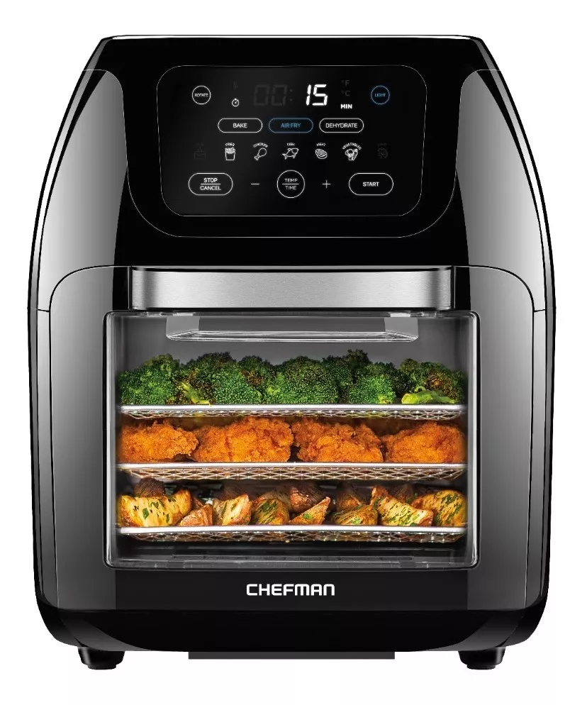 Chefman TurboFry RJ38-10-RDO-V2-MX Freidora de aire color negro 120V 1700W