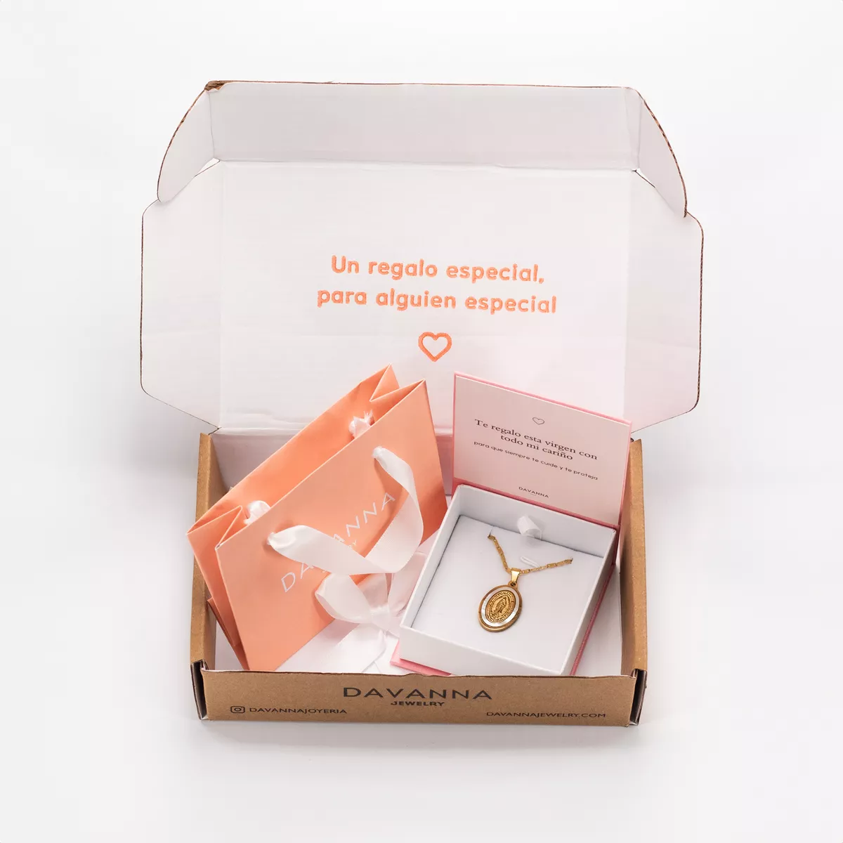 Collar Virgen Perla Real Regalo Mama Esposa Acero Chapa 18k