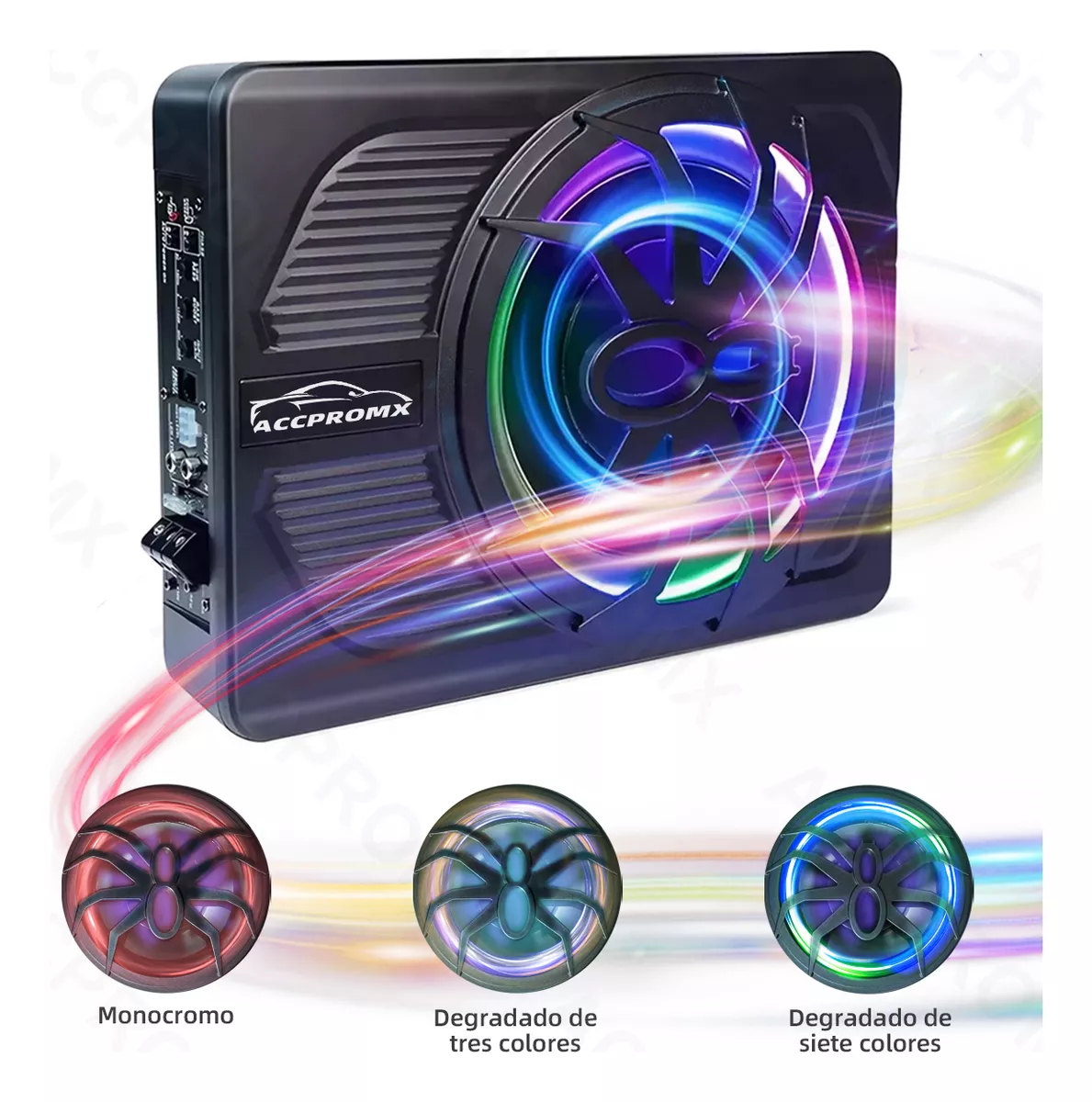 Subwoofer Amplificado 10 800w Rgb Bocinas Bajo Amplificados