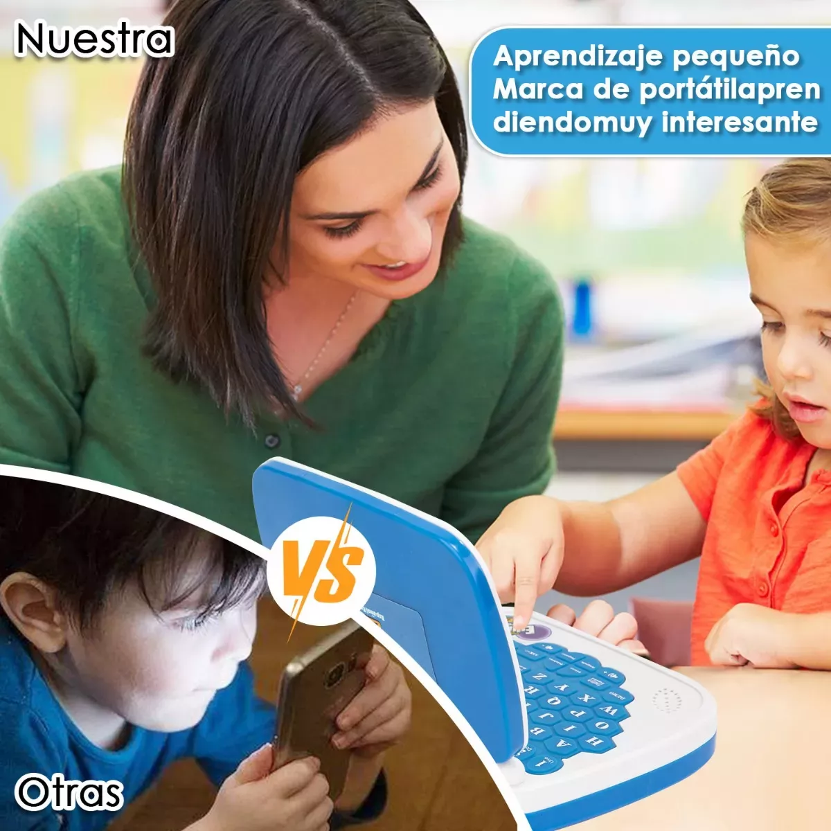 Computadora Laptop De Juguete Aprendizaje Bilingüe Para Niño