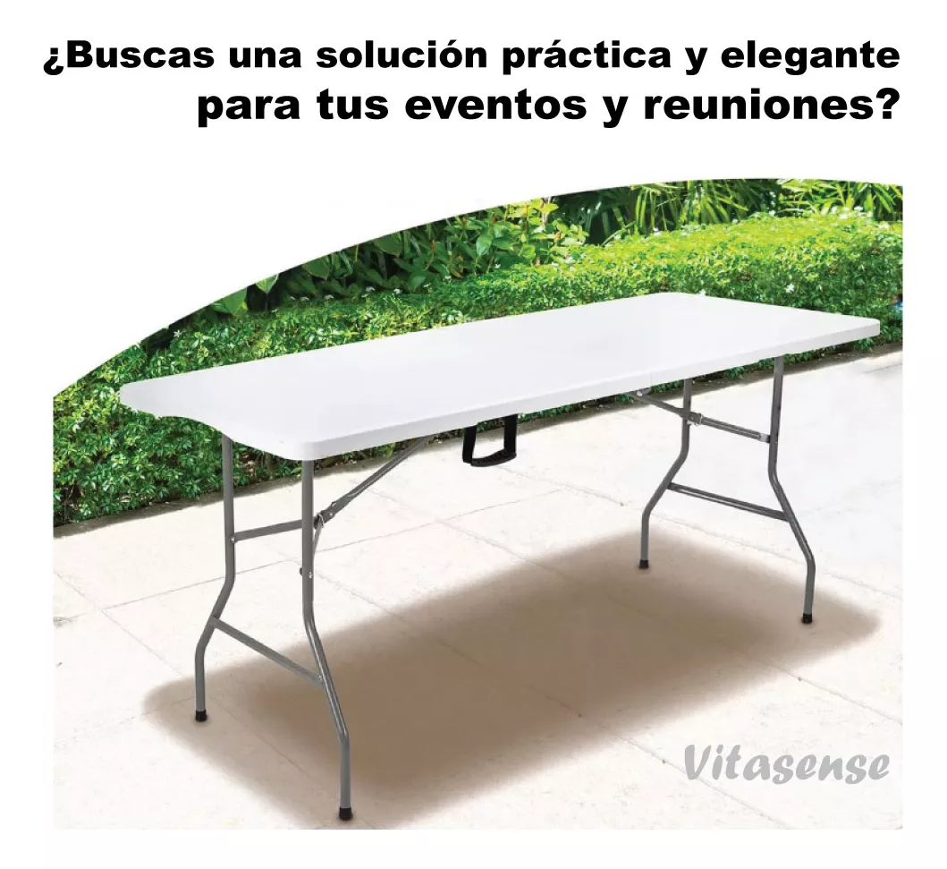 Vitasense Garden MESA-12 Mesa De Exterior De Plástico Color Blanco