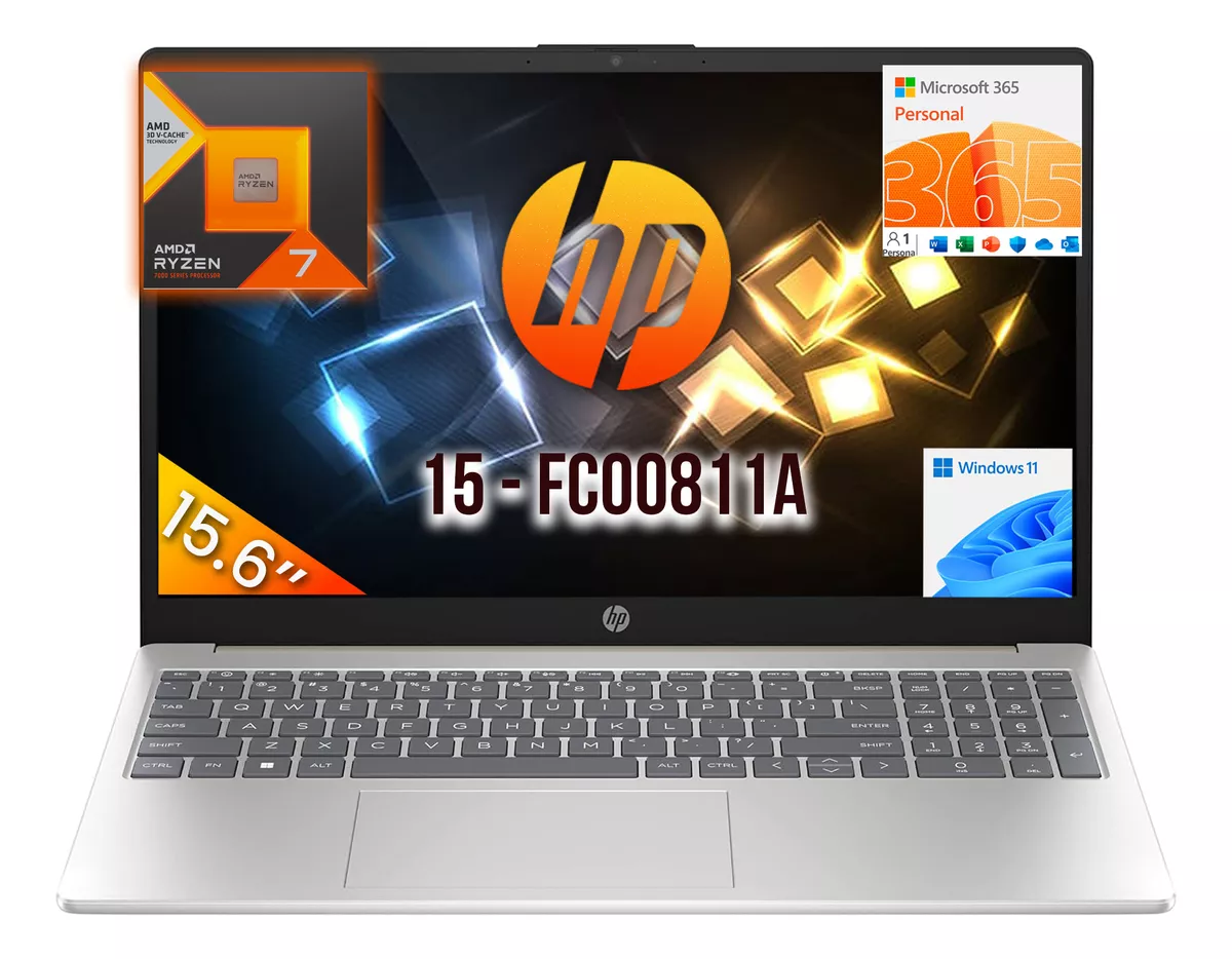 Laptop Hp 15.6 Ryzen 7 S7 16gb Ram 512gb Ssd + Office 365