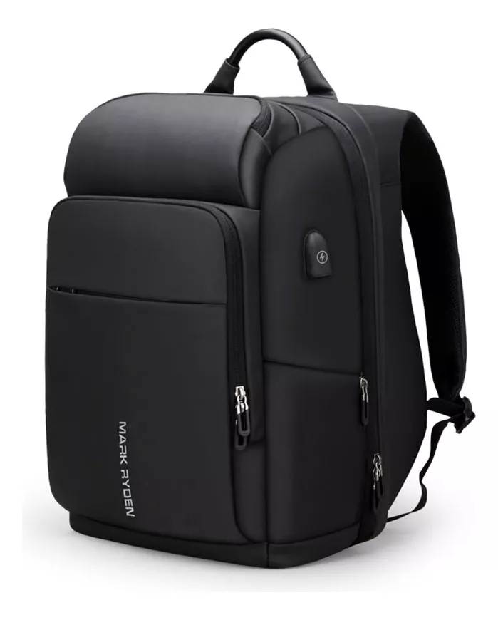 Mochila Premium Repelente al Agua Mark Ryden MR7080 Usb Color Negro Diseño de la tela Oxford 40 L