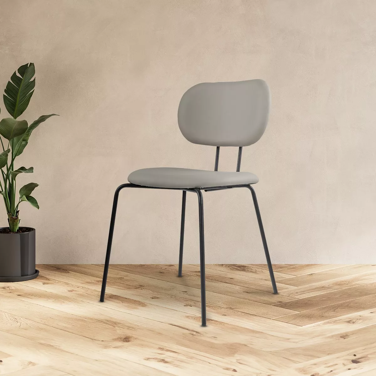 Set Sillas Comedor Tapizada Y De Madera Moderna Para Hogar