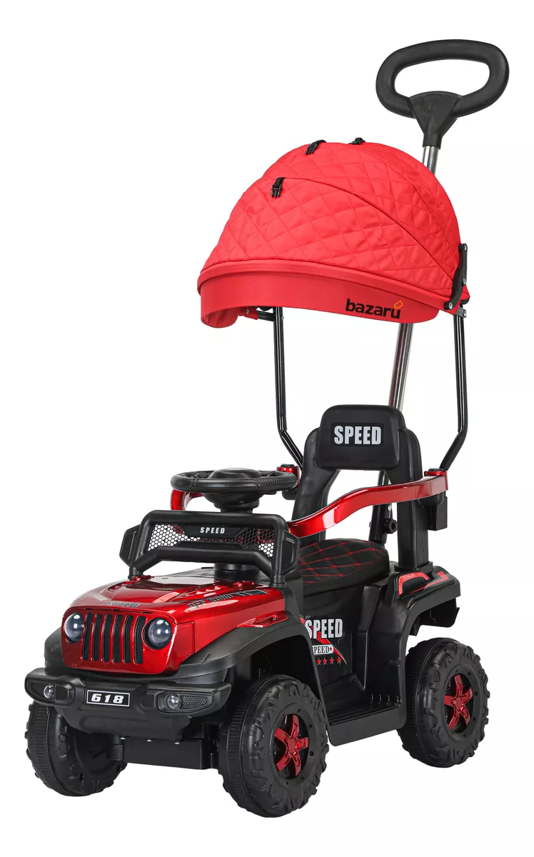 Carrito Montable Sombrilla Push Car Luces Y Sonido Niño