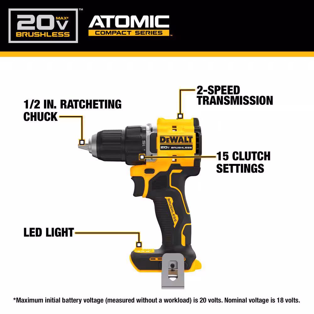 DEWALT 20-Volt MAX Lithium-Ion Cordless 7-Tool Combo Kit with 2.0 Ah Battery, 5.0 Ah Battery and Charger DCK700D1P1