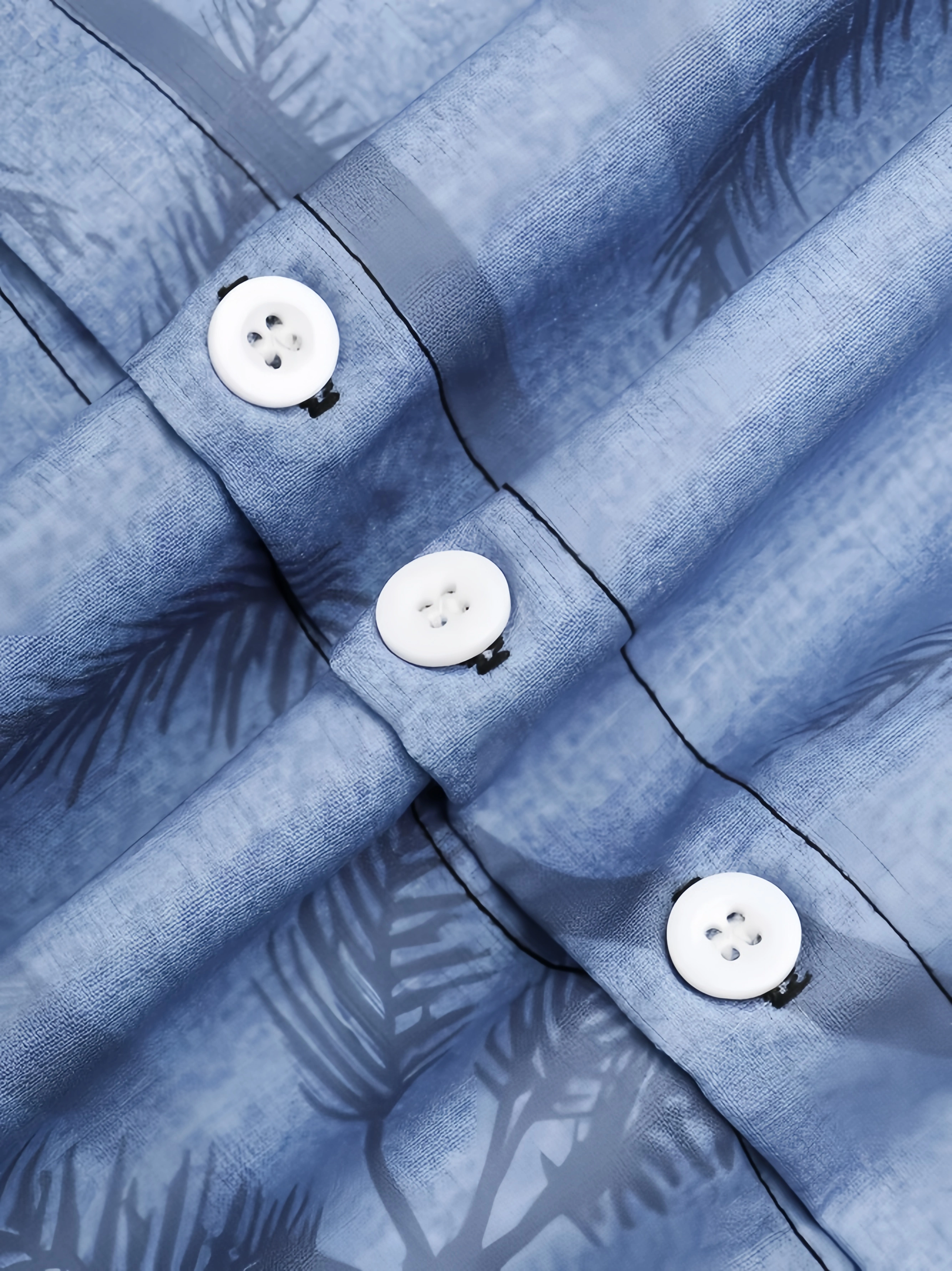 Coconut Tree Chest Pocket Short Sleeve Resort Shirt