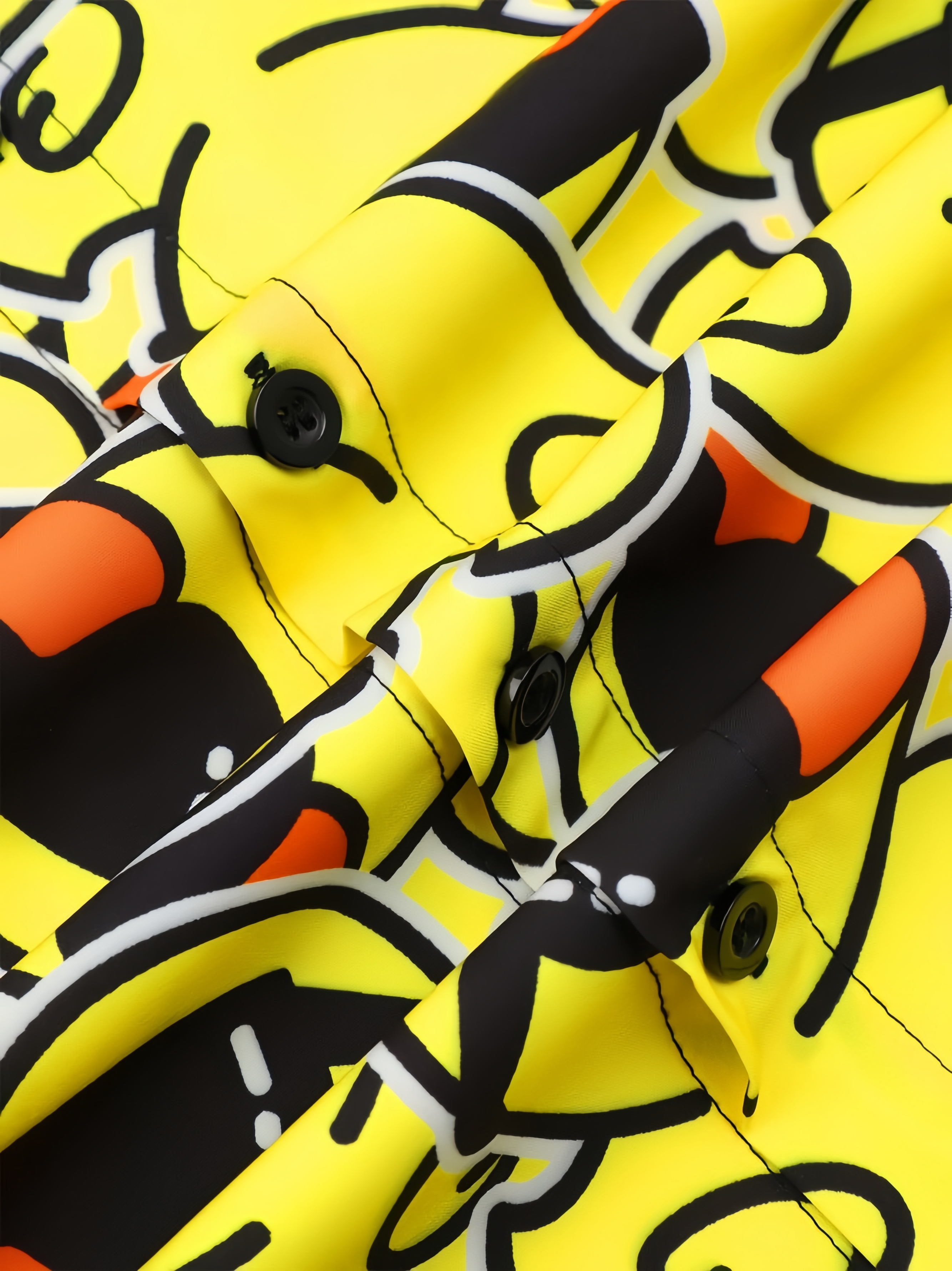 Duckling Chest Pocket Short Sleeve Casual Shirt