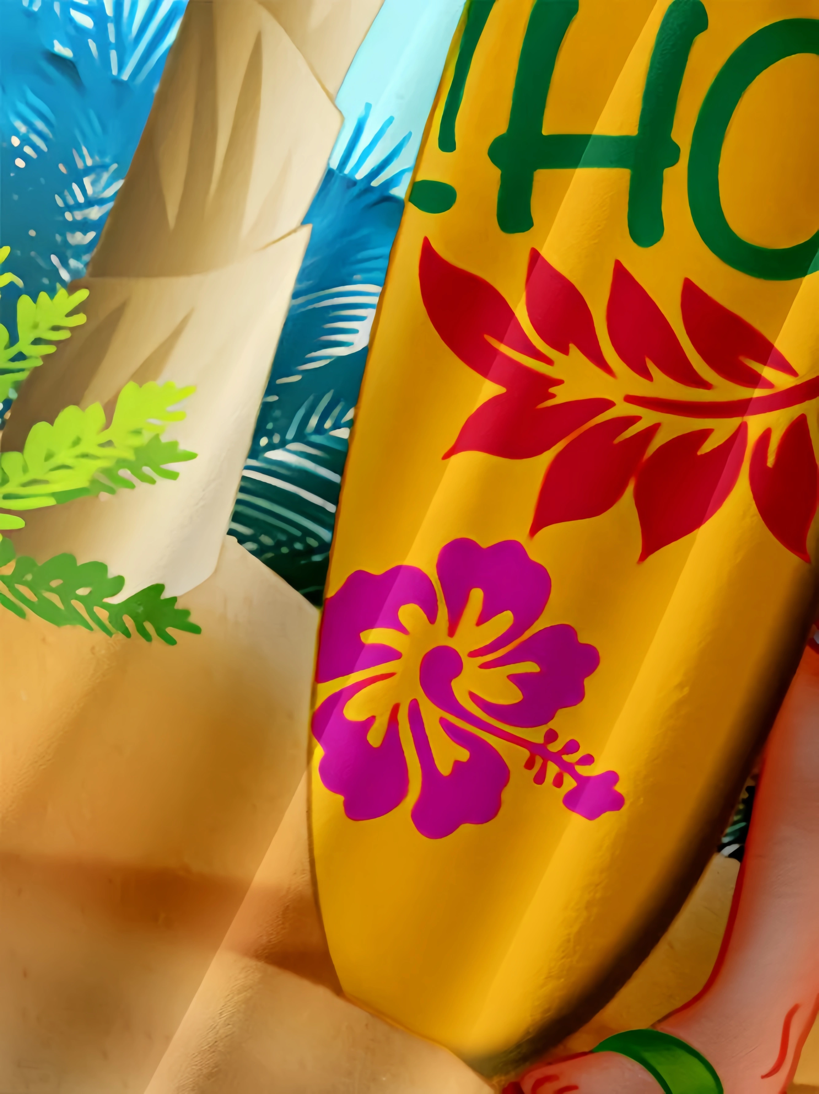 Santa Claus Chest Pocket Short Sleeve Hawaiian Shirt