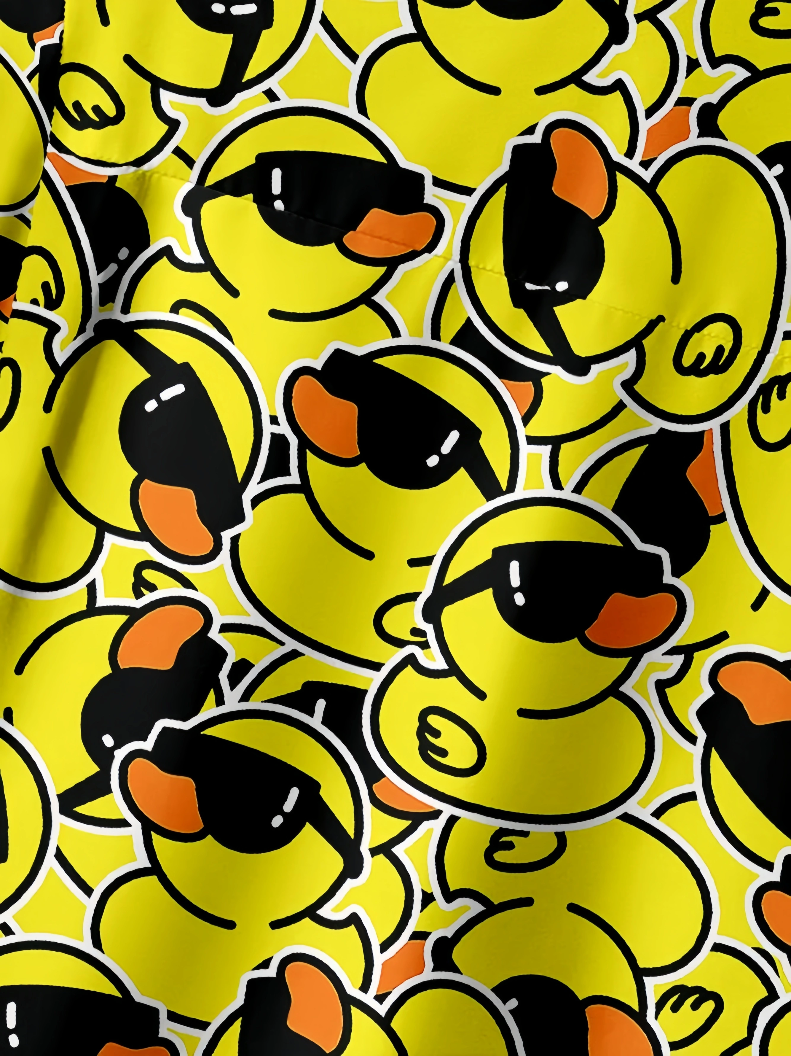 Duckling Chest Pocket Short Sleeve Casual Shirt