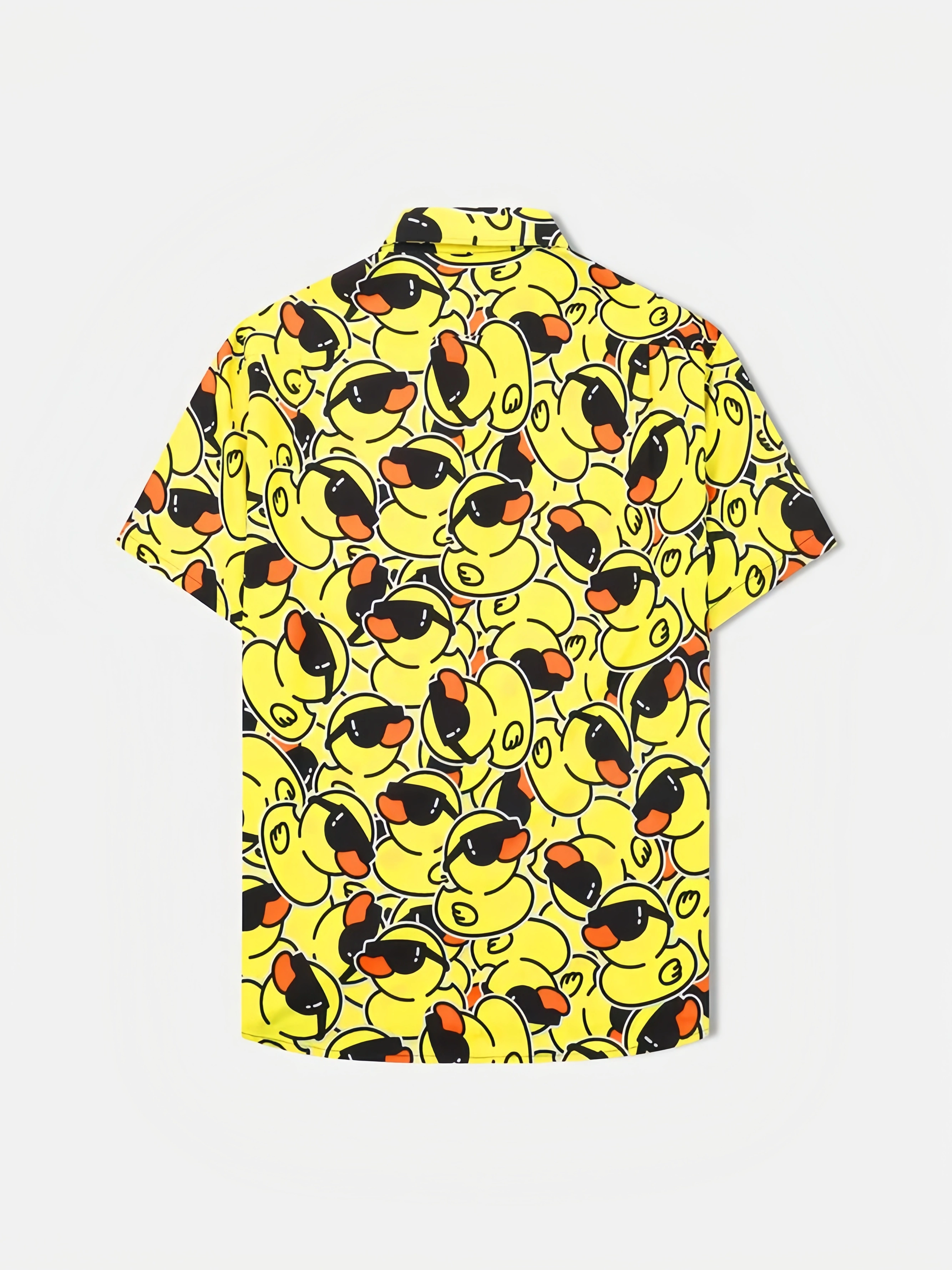 Duckling Chest Pocket Short Sleeve Casual Shirt