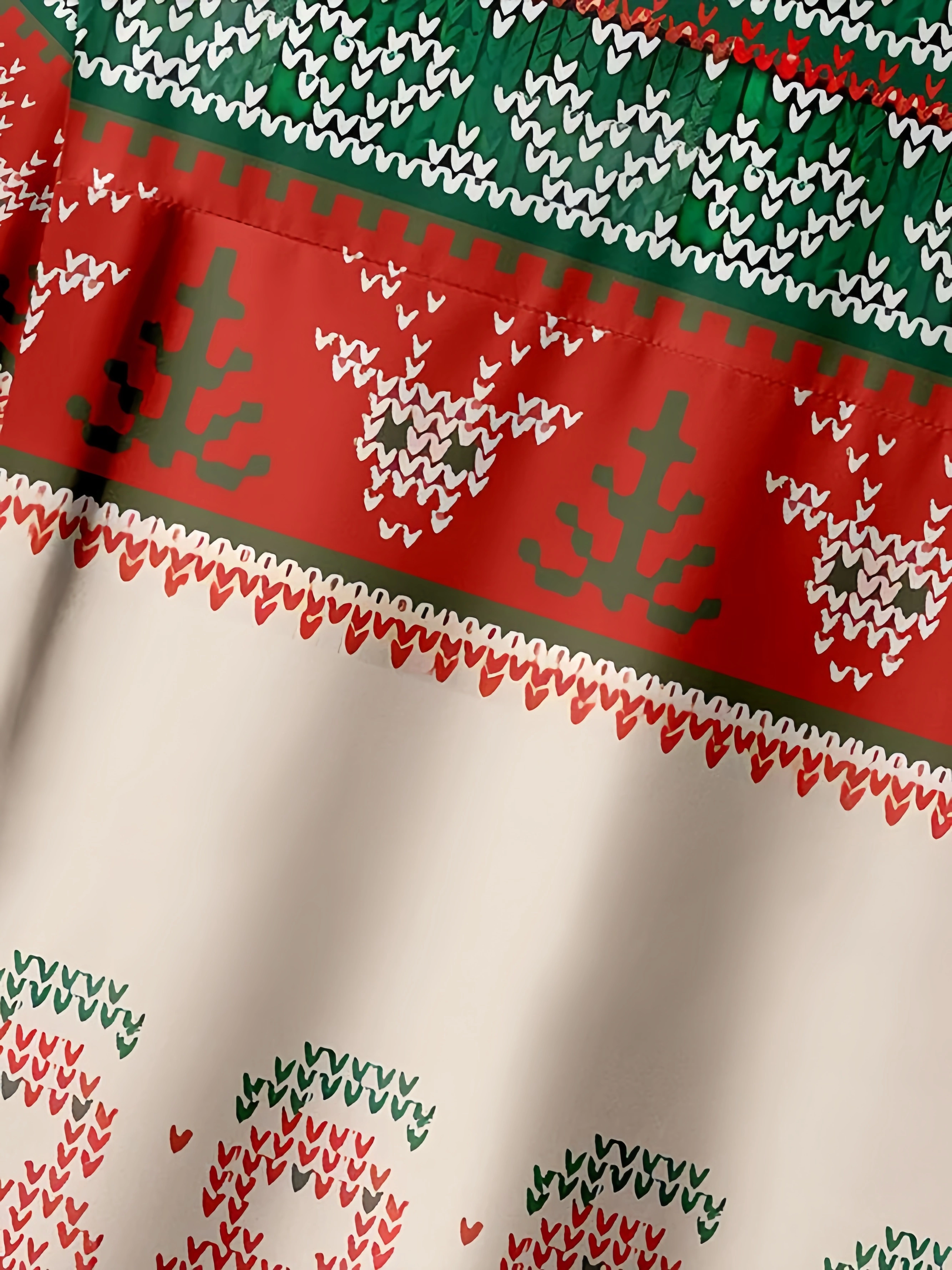 Santa Claus Jesus Selfie Ugly Chest Pocket Short Sleeve Holiday Shirt