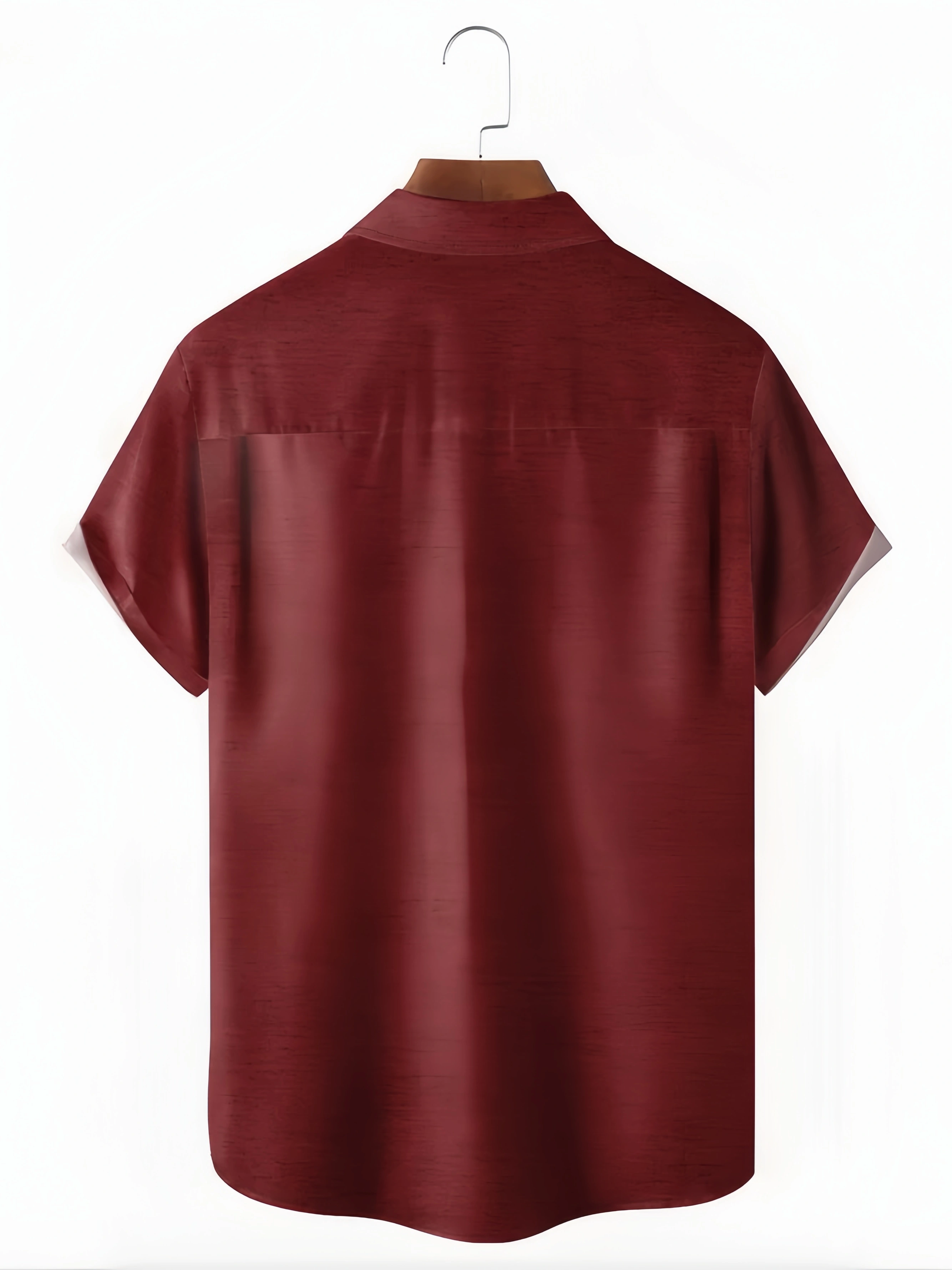 Christmas Chest Pocket Short Sleeve Casual Shirt