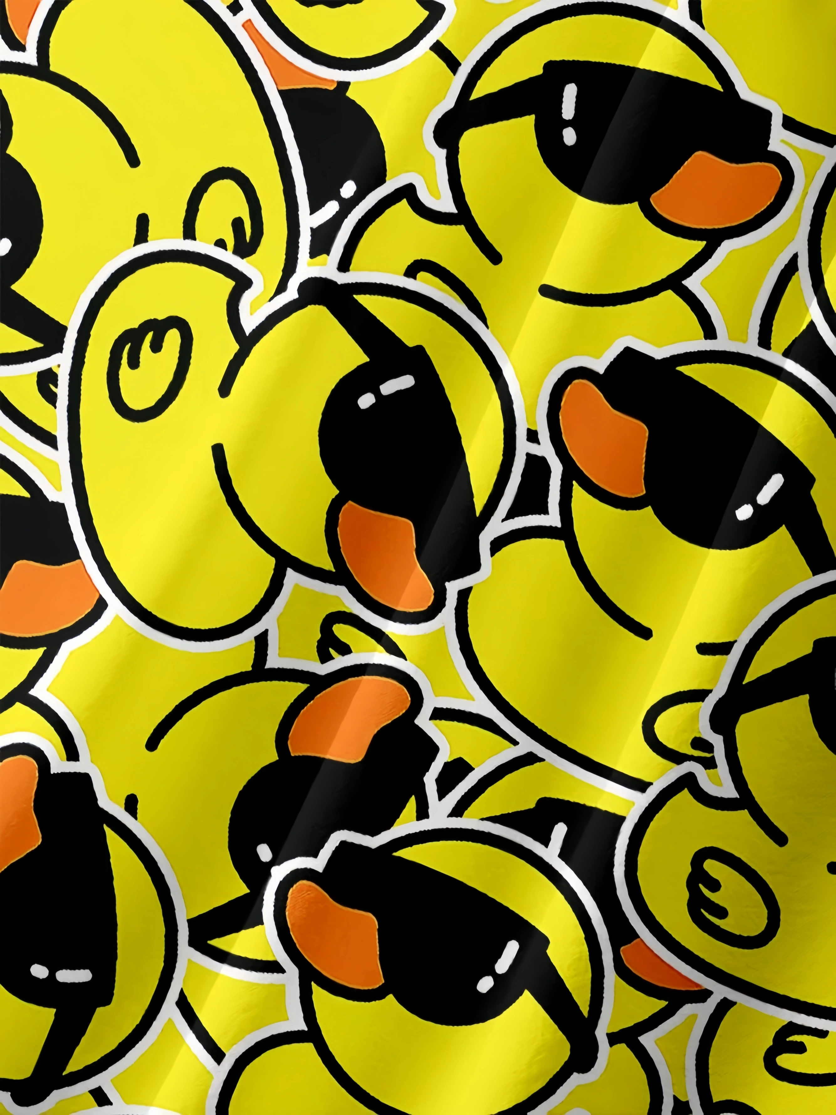 Duckling Chest Pocket Short Sleeve Casual Shirt