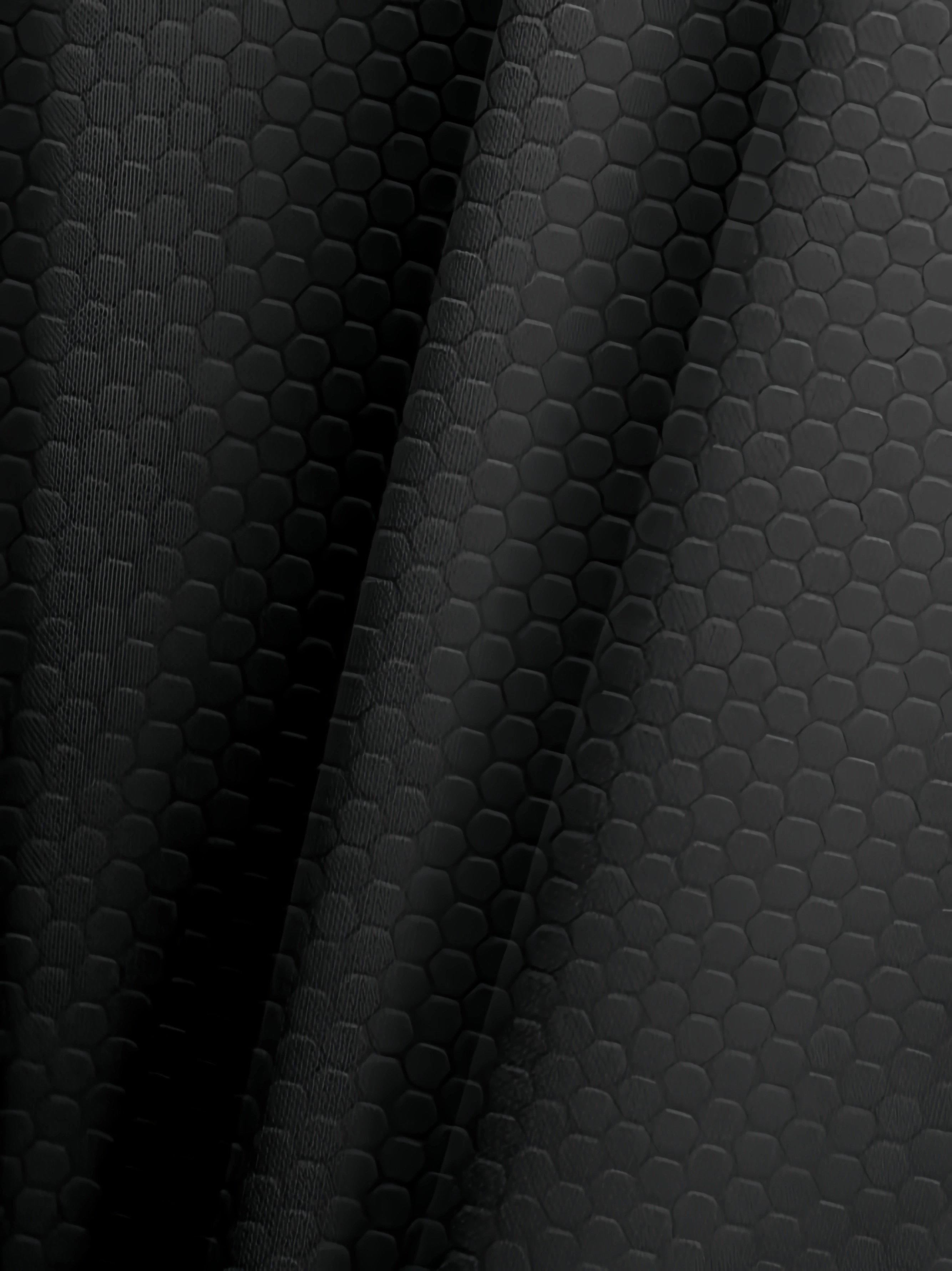 Gradient Hexagon Geometric Buttons Long Sleeve Polo