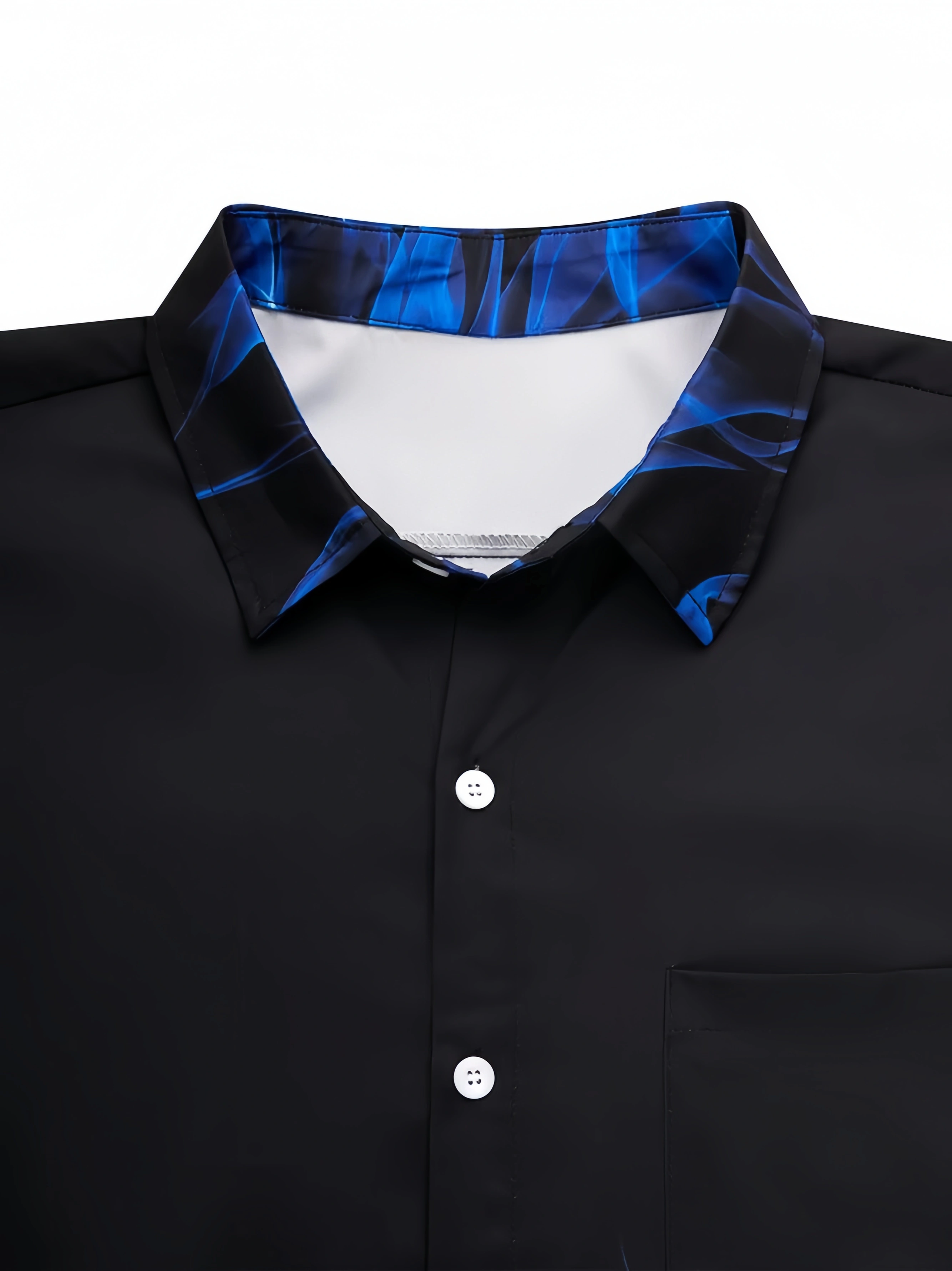 Men's Halloween Fire Print Anti-Wrinkle Moisture Wicking Fabric Fashion Hawaiian Lapel Short Sleeve Shirt