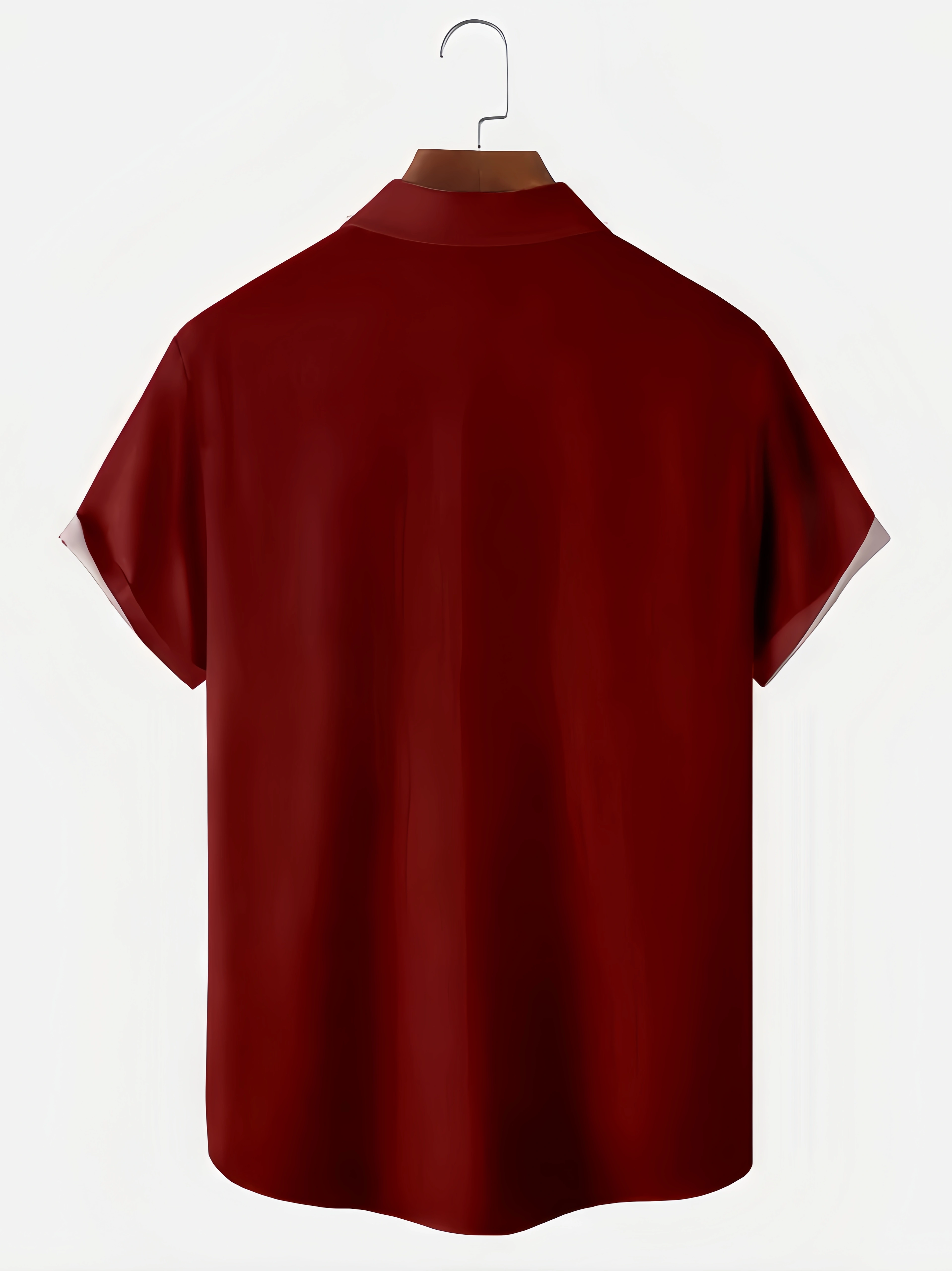 Christmas Santa Claus Chest Pocket Short Sleeve Shirt